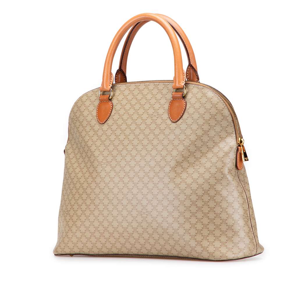 Celine Macadam Coated Canvas Dome Handbag - Back view