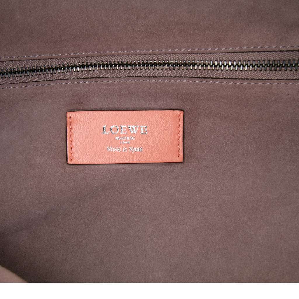 Loewe Embossed Leather Anagram Boston Bag - 5