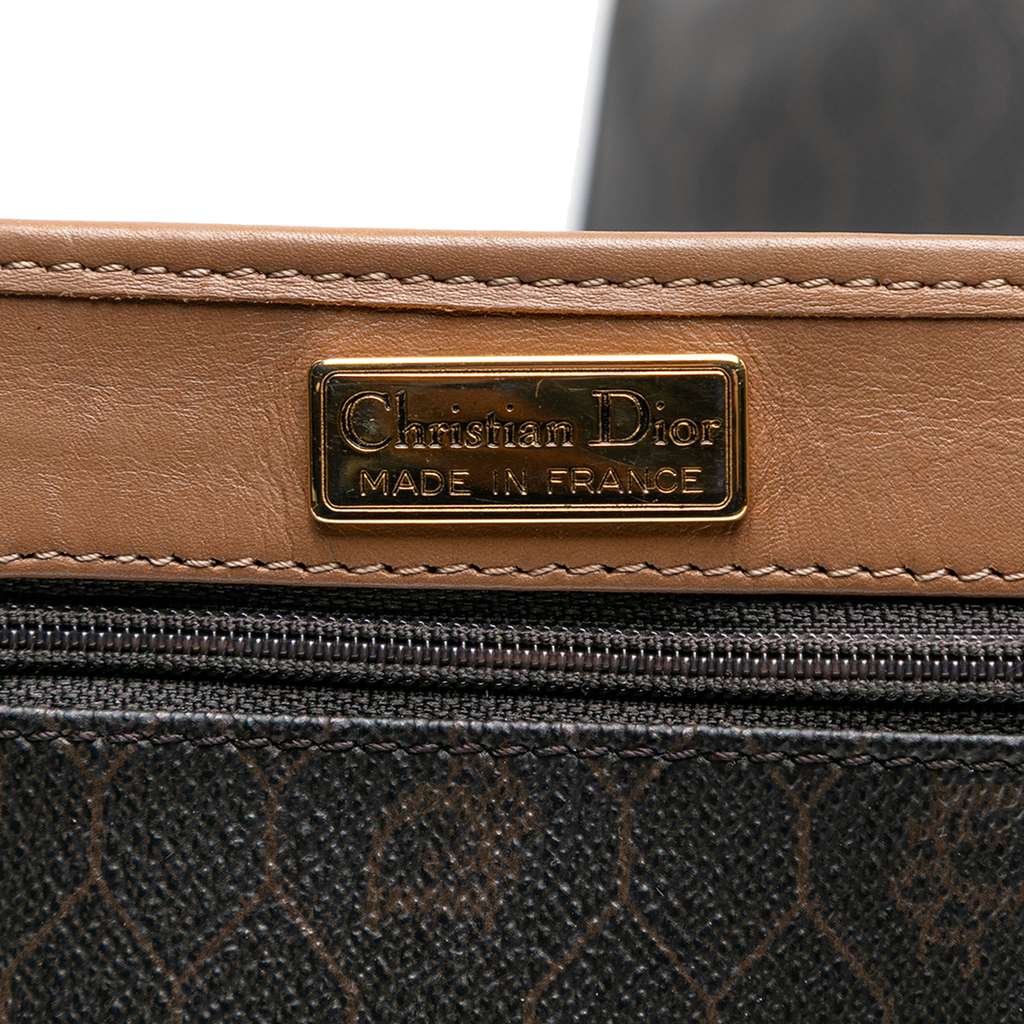 Dior Honeycomb Coated Canvas Drawstring Bucket Bag - Side view