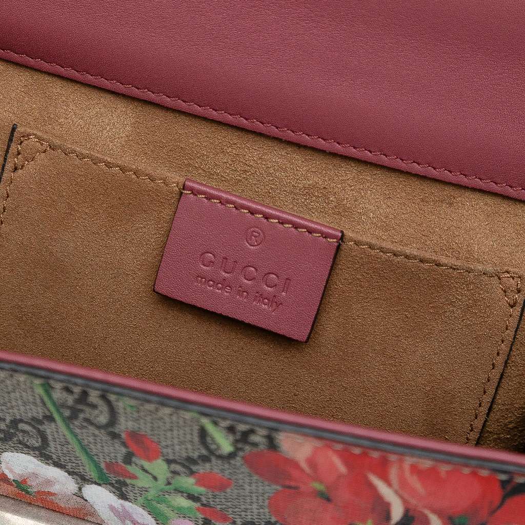 Gucci Small GG Supreme Blooms Padlock Crossbody - Detail 1