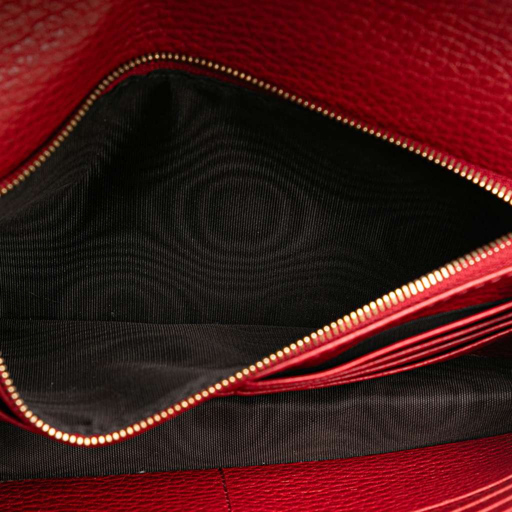 Gucci Leather Interlocking G Dollar Wallet on Chain - 4