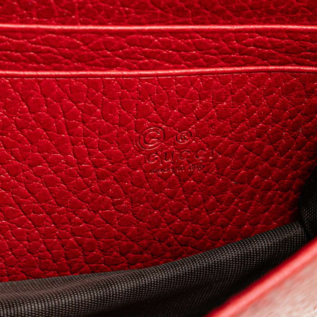 Gucci Leather Interlocking G Dollar Wallet on Chain - Detail 1