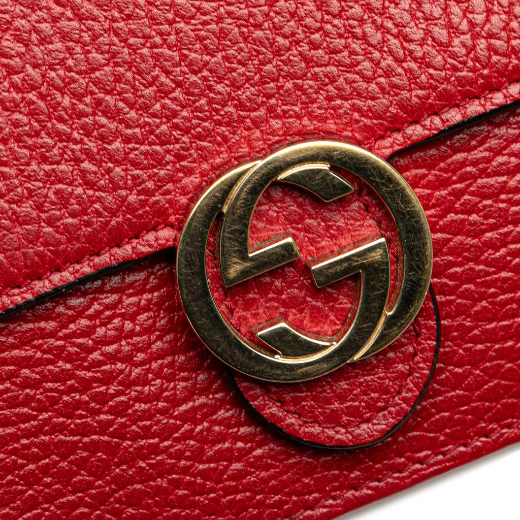 Gucci Leather Interlocking G Dollar Wallet on Chain - Detail 2
