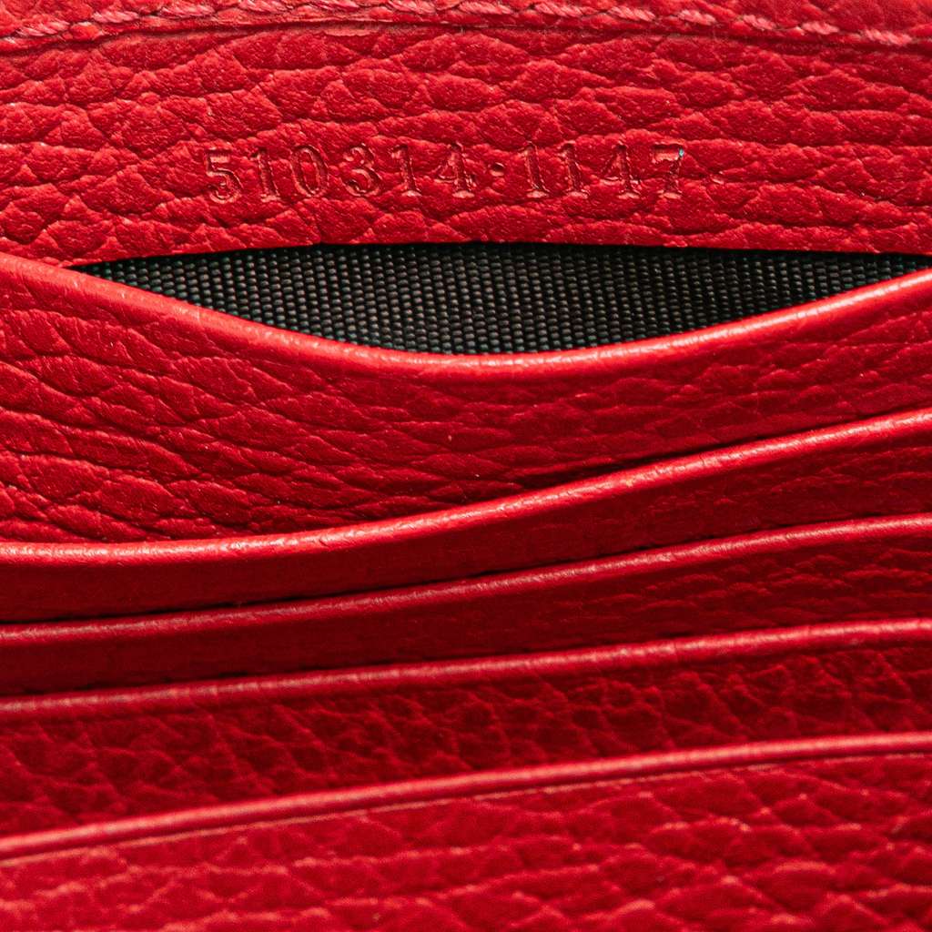 Gucci Leather Interlocking G Dollar Wallet on Chain - Image 11