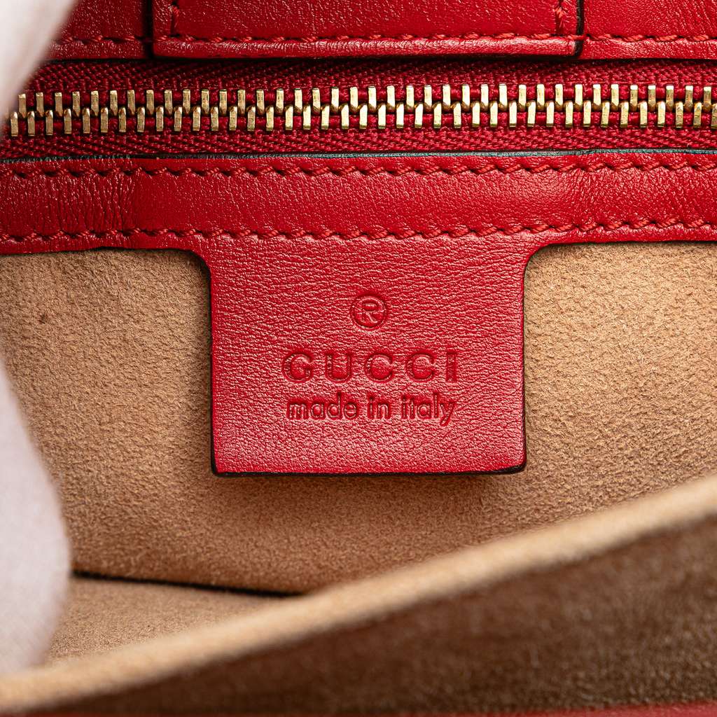 Gucci Leather Sylvie Web Top Handle Satchel - Detail 1
