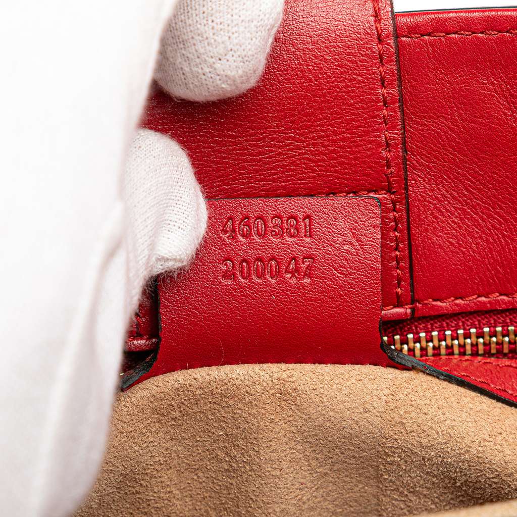Gucci Leather Sylvie Web Top Handle Satchel - Detail 2