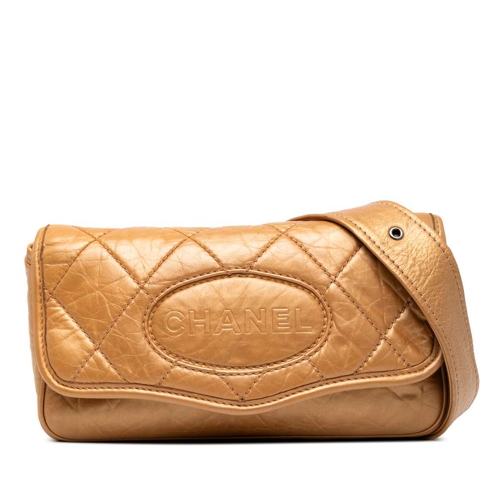 Chanel Quilted Aged Calfskin Vintage Ligne Messenger Flap