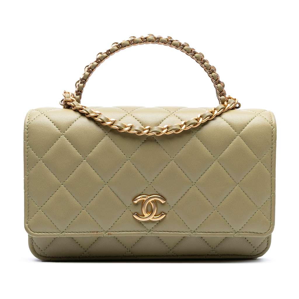 Chanel Quilted Lambskin Pick Me Up Wallet On Chain
