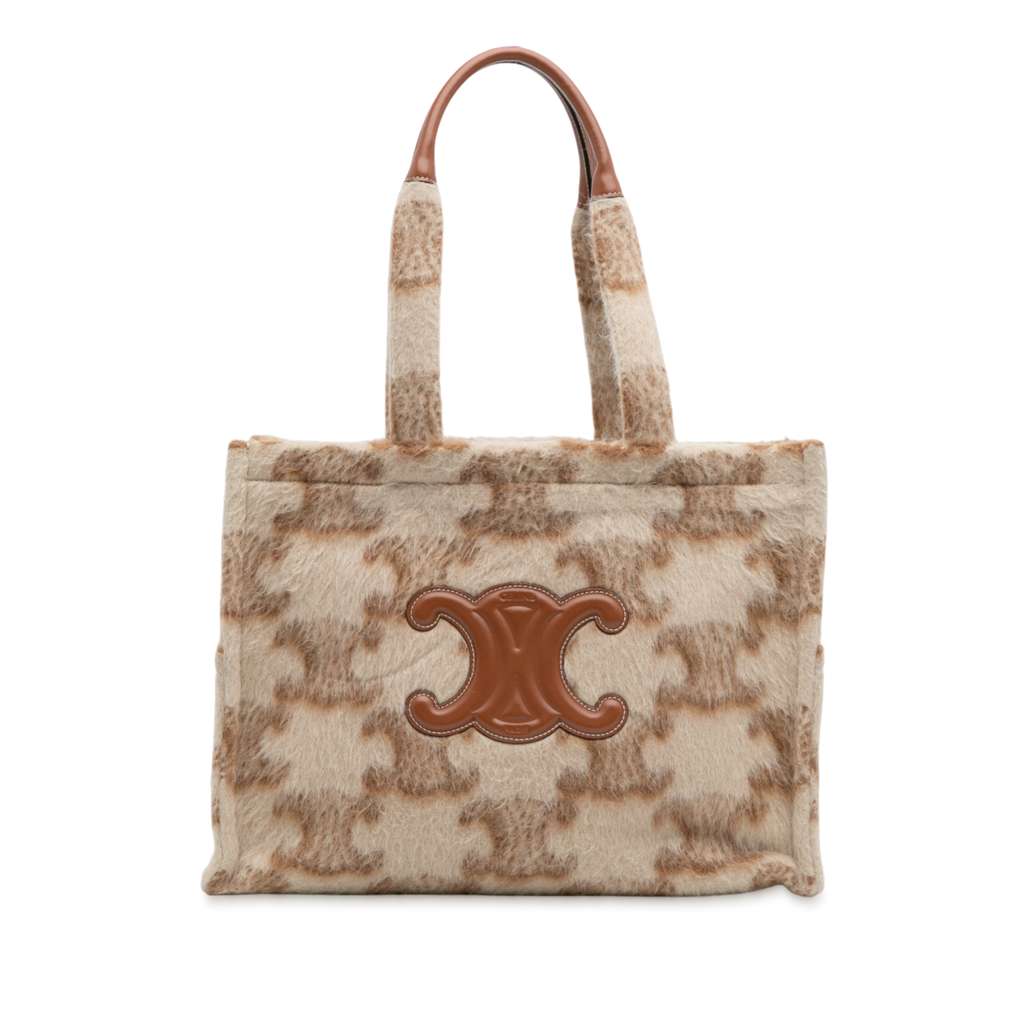 Celine Large Mohair Triomphe Cabas Thais Tote