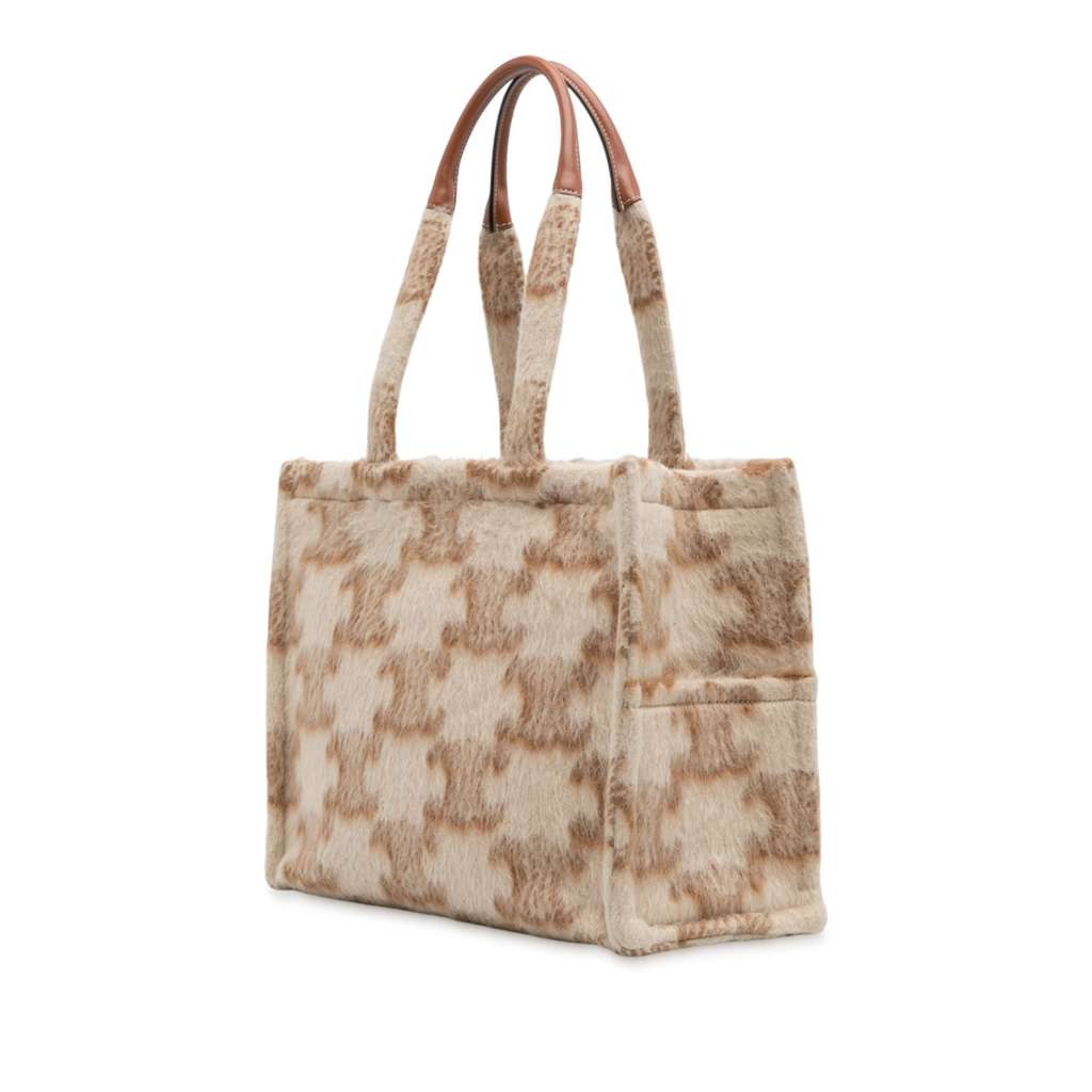 Celine Large Mohair Triomphe Cabas Thais Tote - Back view