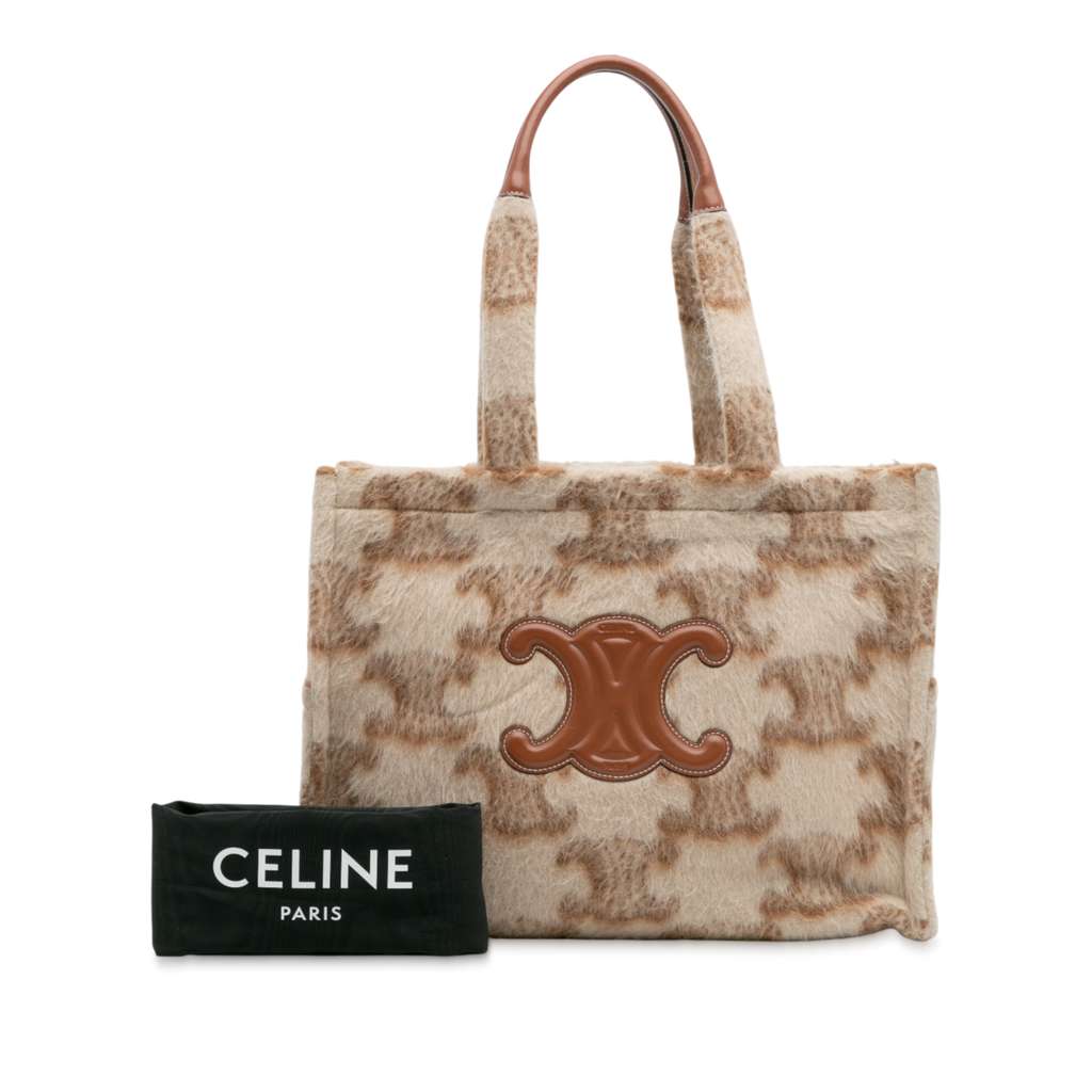 Celine Large Mohair Triomphe Cabas Thais Tote - Image 13