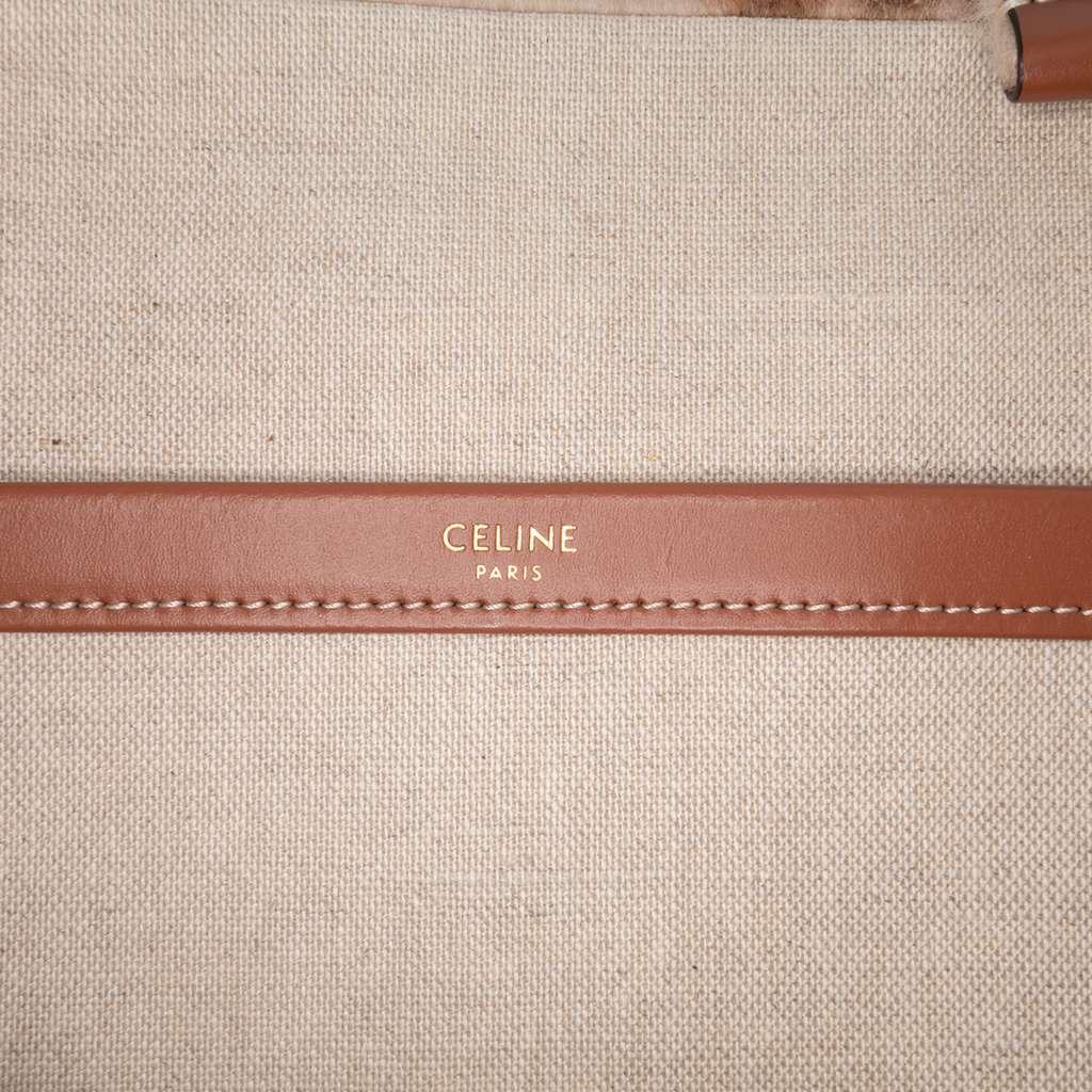 Celine Large Mohair Triomphe Cabas Thais Tote - Side view