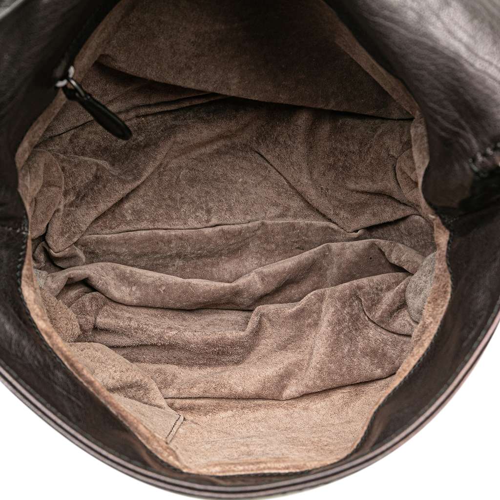 Bottega Veneta Intrecciato Trimmed Iridescent Calfskin Scarabee Crossbody - 4