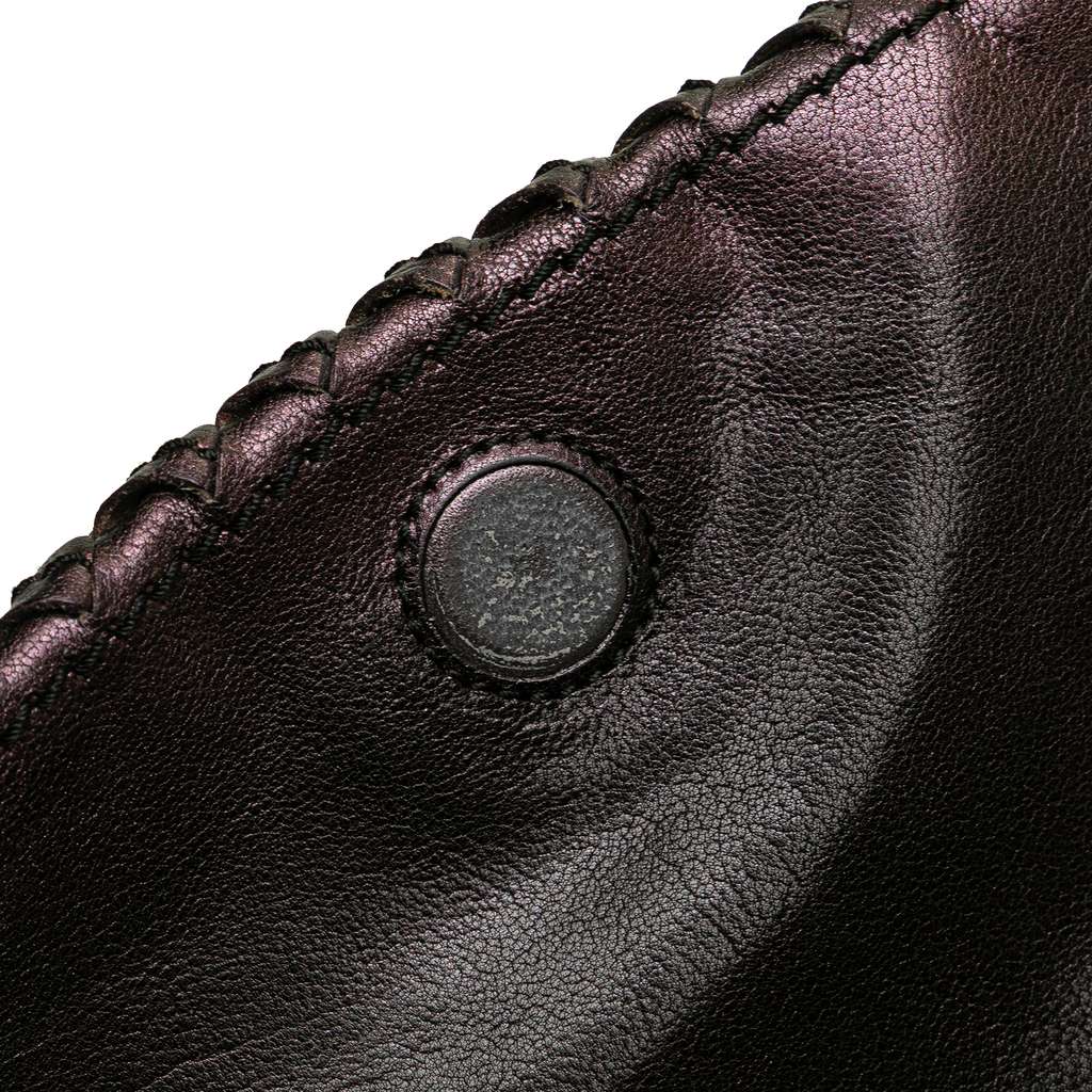 Bottega Veneta Intrecciato Trimmed Iridescent Calfskin Scarabee Crossbody - Image 10