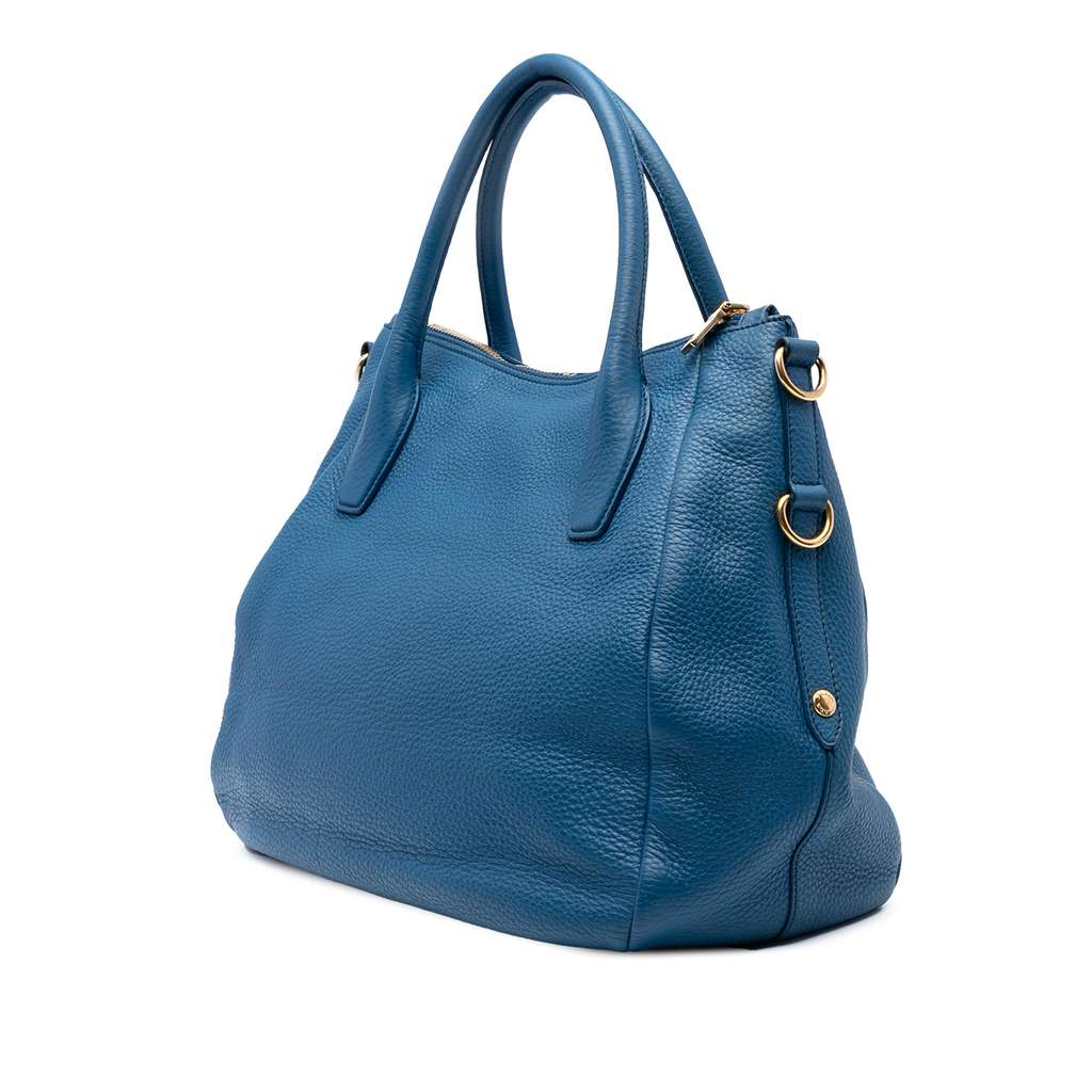 Prada Vitello Daino Sacca 2 Manici Convertible Tote - 2