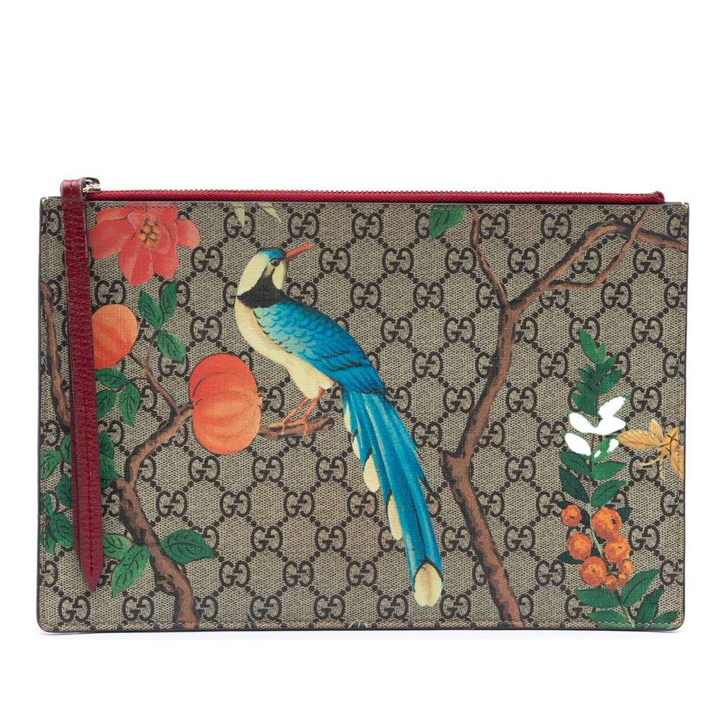 Gucci Large GG Supreme Tian Clutch