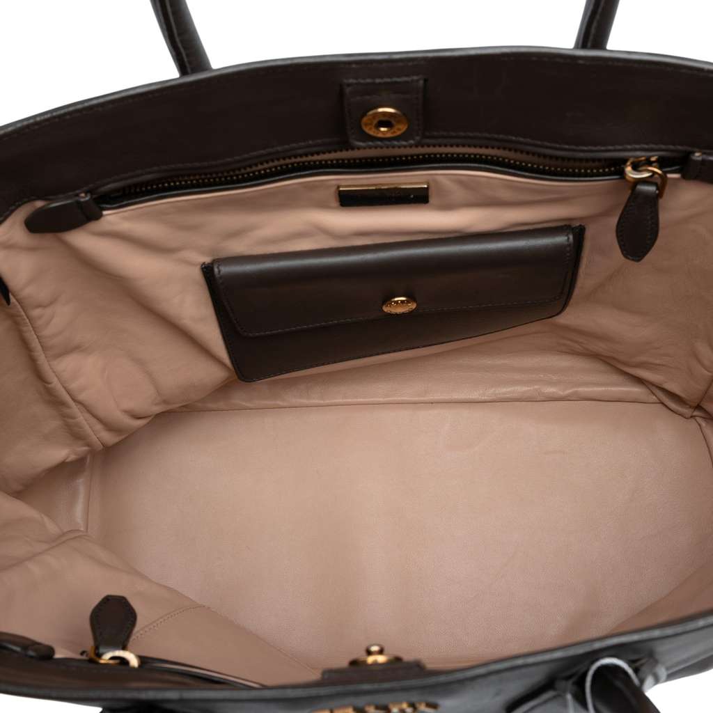 Prada Large City Calf Double Handle Shopping Tote - 4