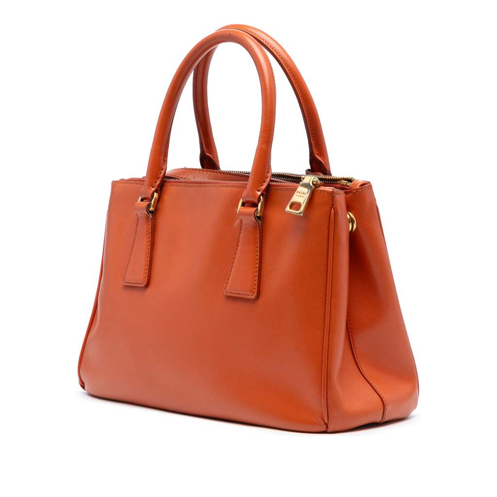 Prada Small Saffiano Lux Galleria Double Zip - Back view
