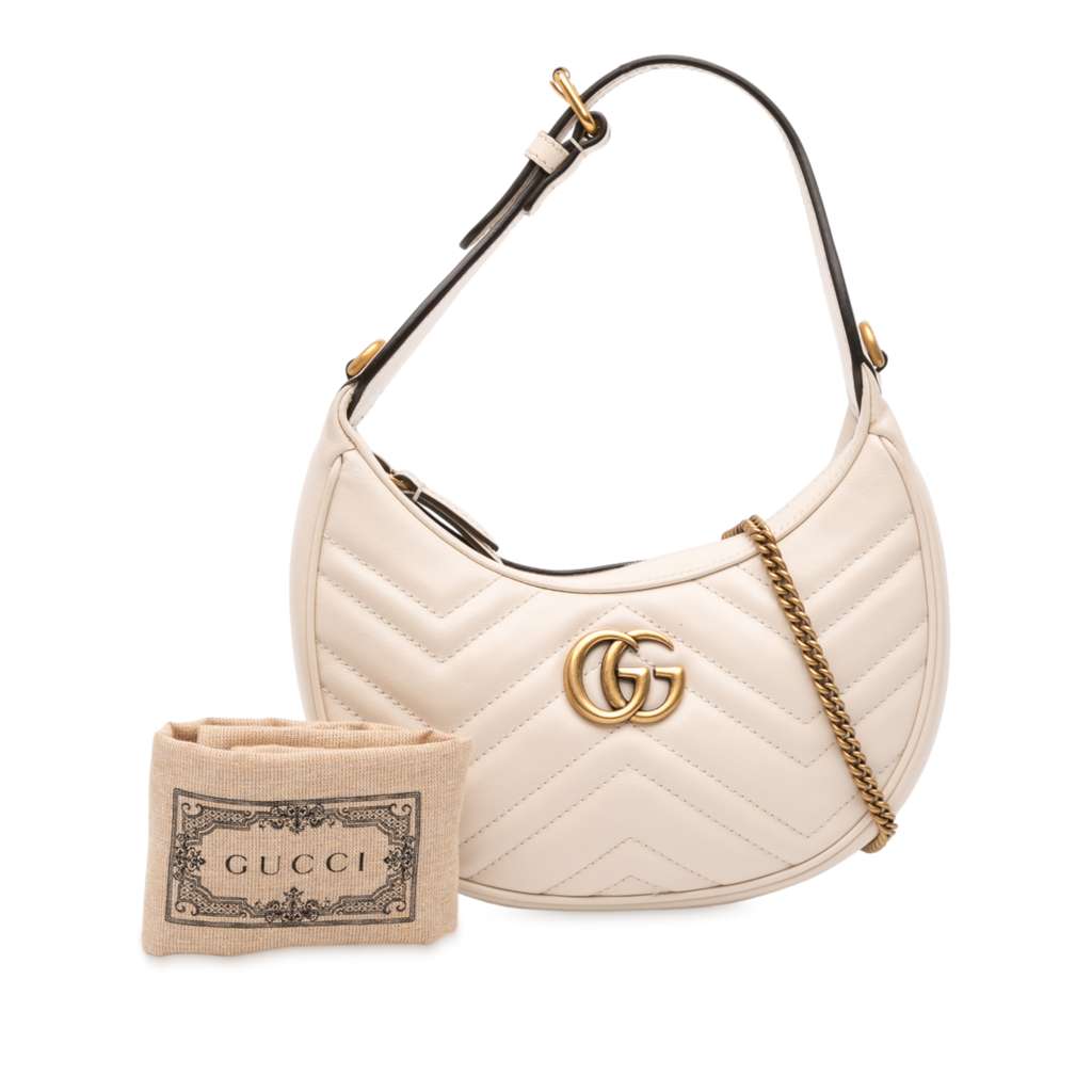 Gucci Mini GG Marmont Half Moon Bag - Image 14