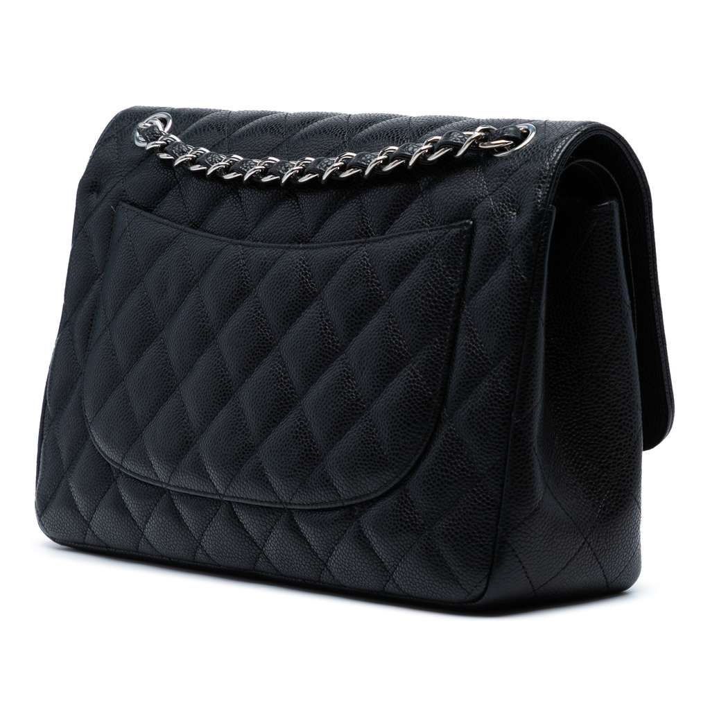 Chanel Jumbo Classic Caviar Double Flap - Back view