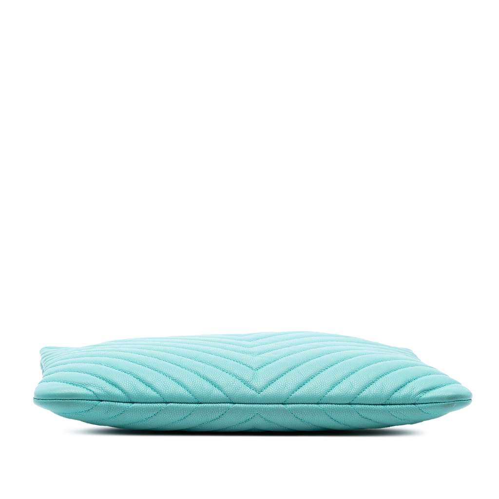 Chanel Medium CC Chevron Caviar O Case Clutch - Image 6