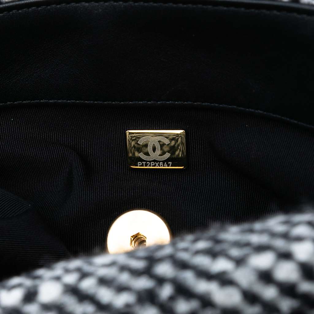 Chanel Large Tweed 19 Flap - Side view