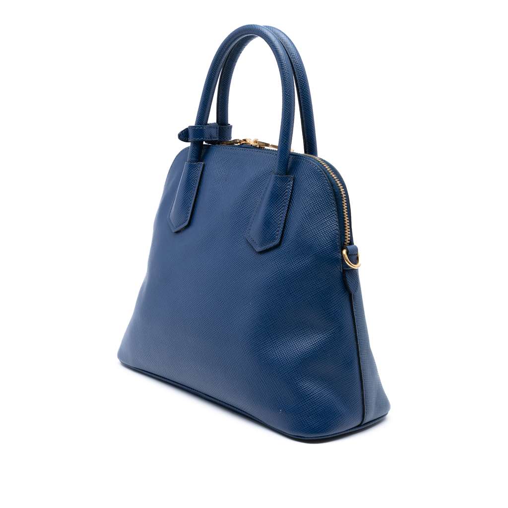 Prada Medium Saffiano Cuir Dome Satchel - Back view