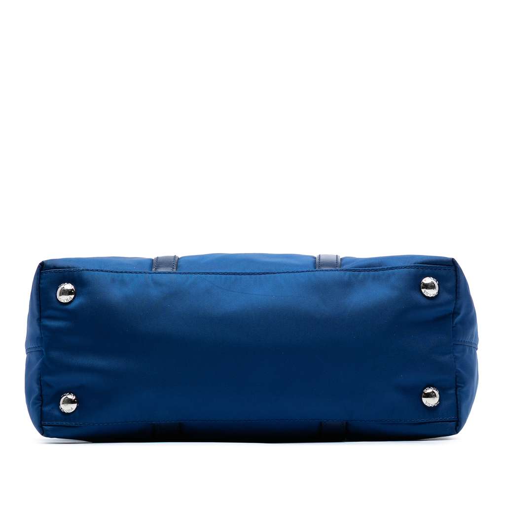 Prada Vitello Trimmed Tessuto Satchel - Image 6