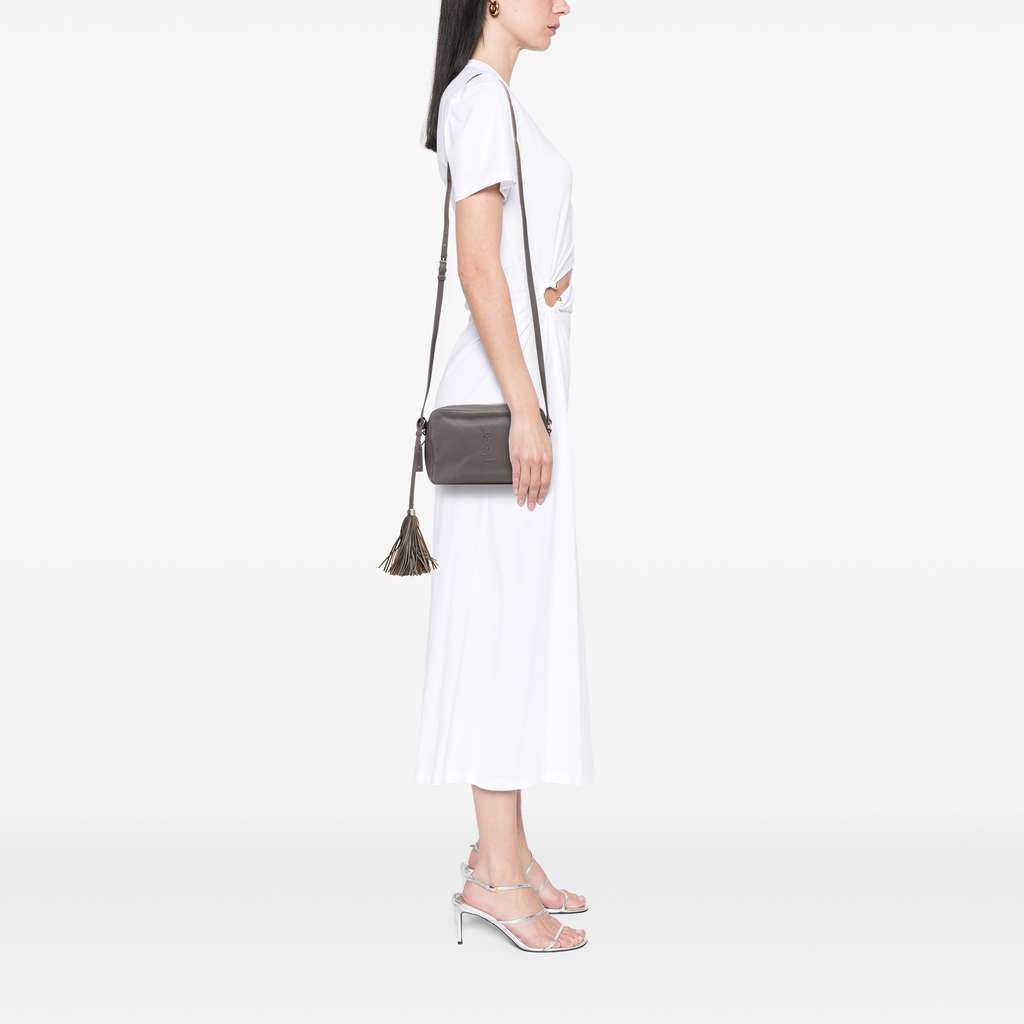 Saint Laurent Small Lambskin Monogram Lou Camera Bag - Image 12