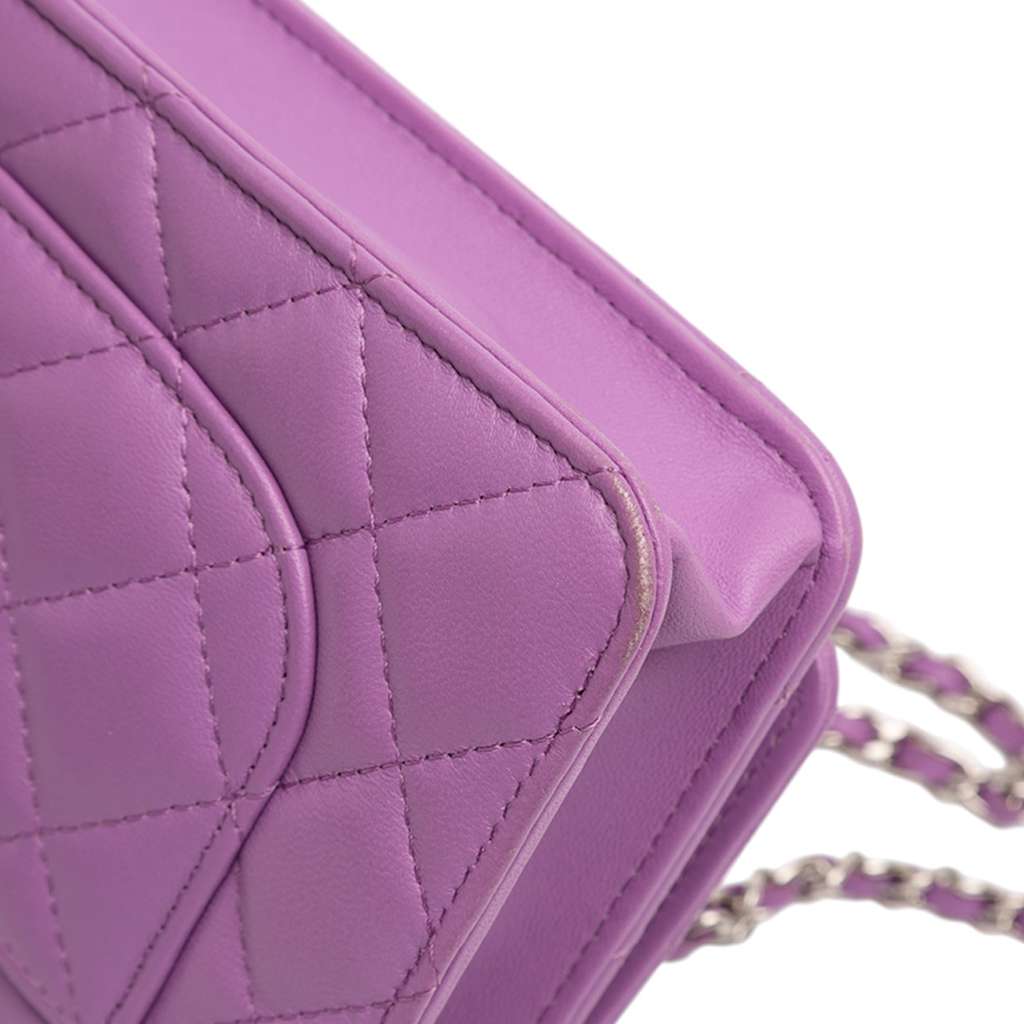 Chanel CC Quilted Lambskin Wallet on Chain - Image 10