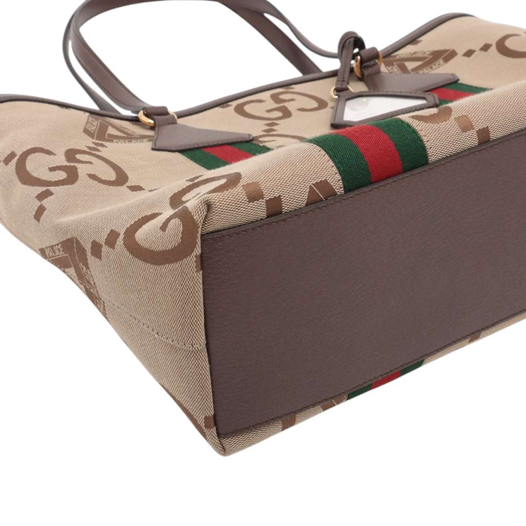 Gucci Palace Medium Jumbo GG Canvas Web Tote - Detail 2