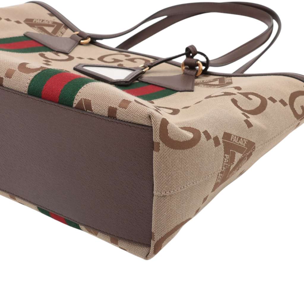 Gucci Palace Medium Jumbo GG Canvas Web Tote - Image 10