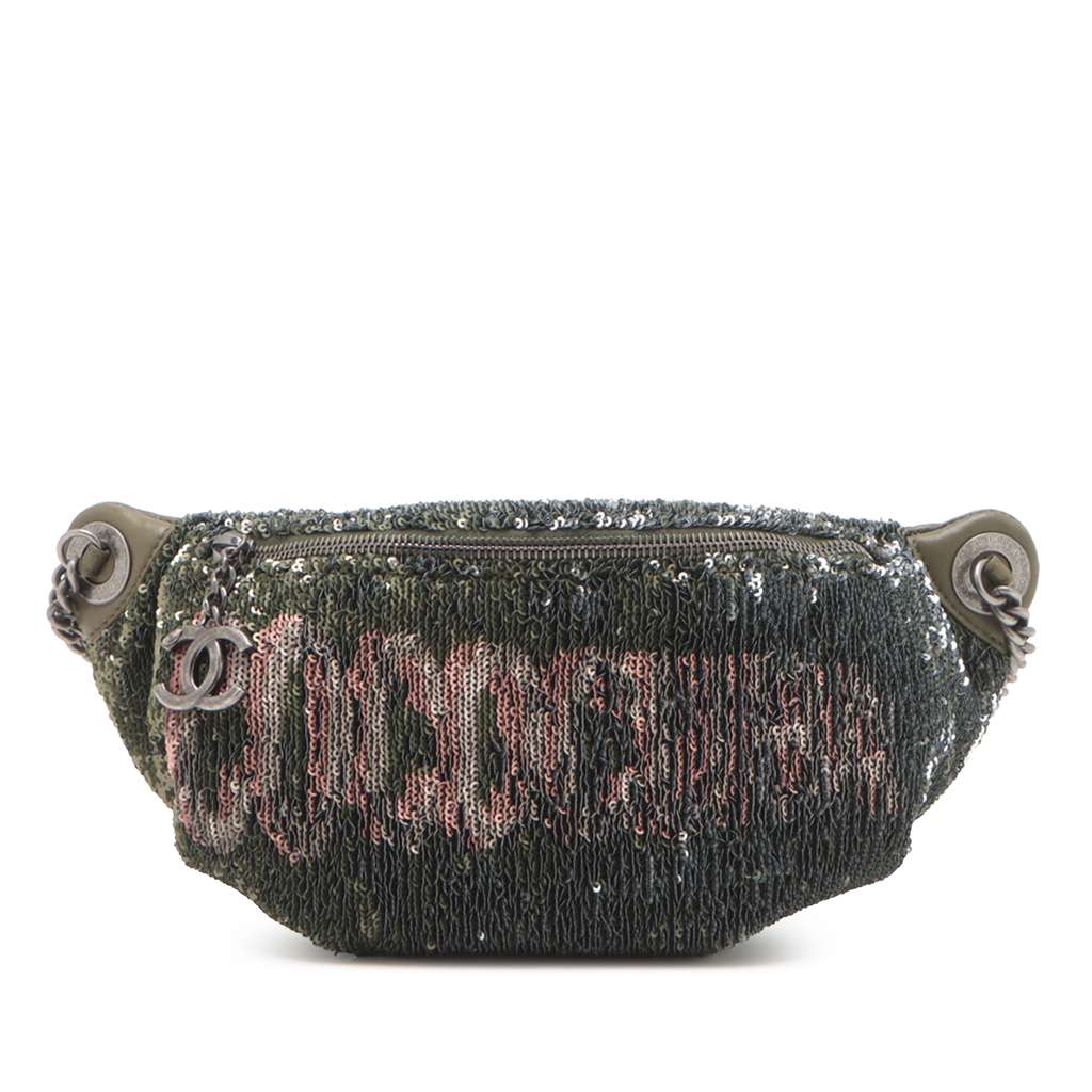 Chanel Sequin and Quilted Lambskin Coco Cuba Waist Bag