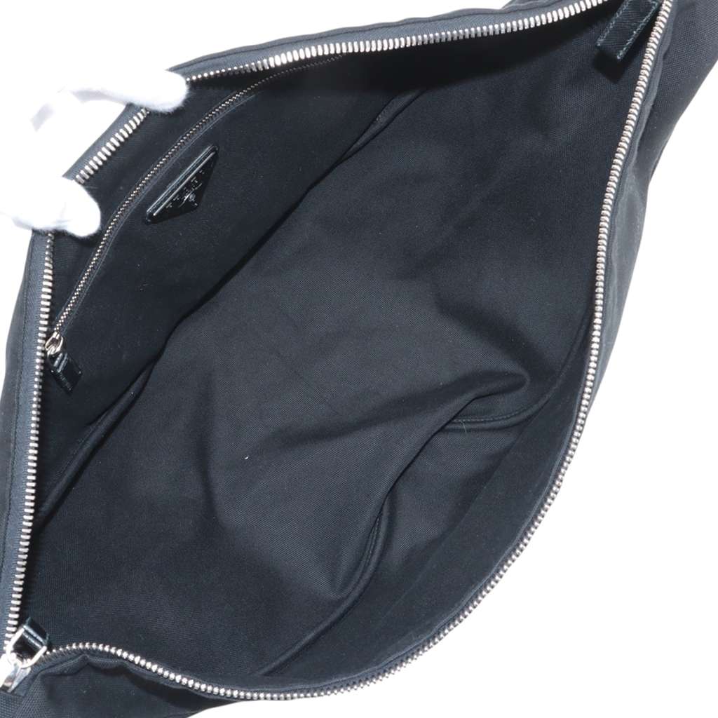 Prada Canvas Canapa Triangle Logo Shoulder Bag - Image 6