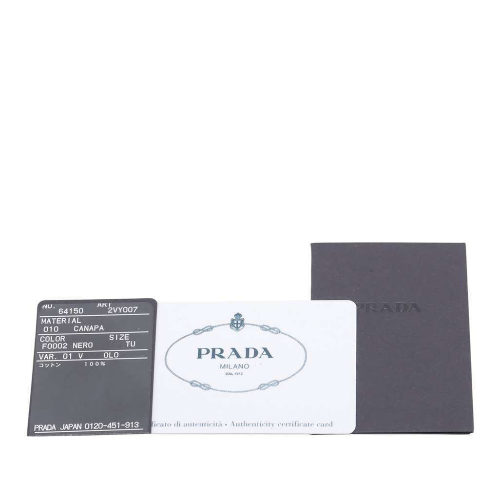 Prada Canvas Canapa Triangle Logo Shoulder Bag - Image 11