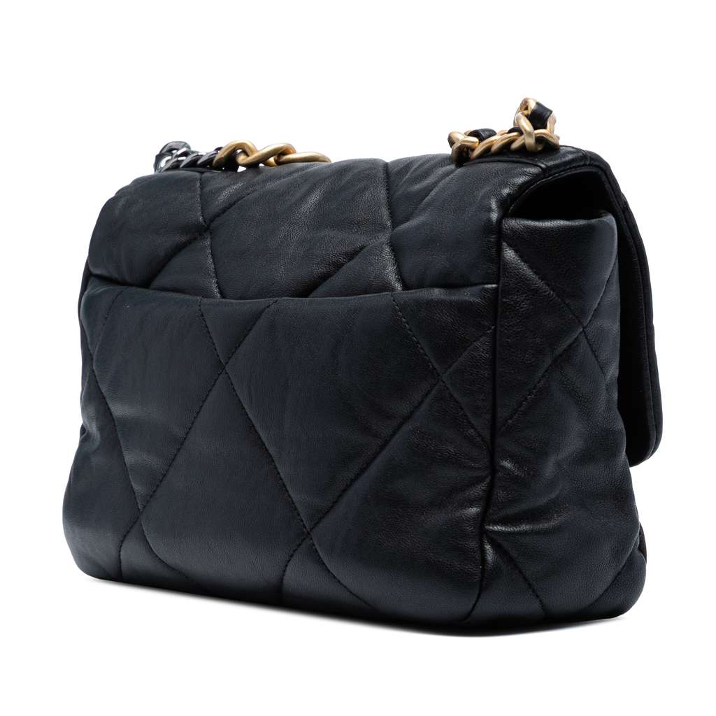 Chanel Medium Lambskin 19 Flap - Back view