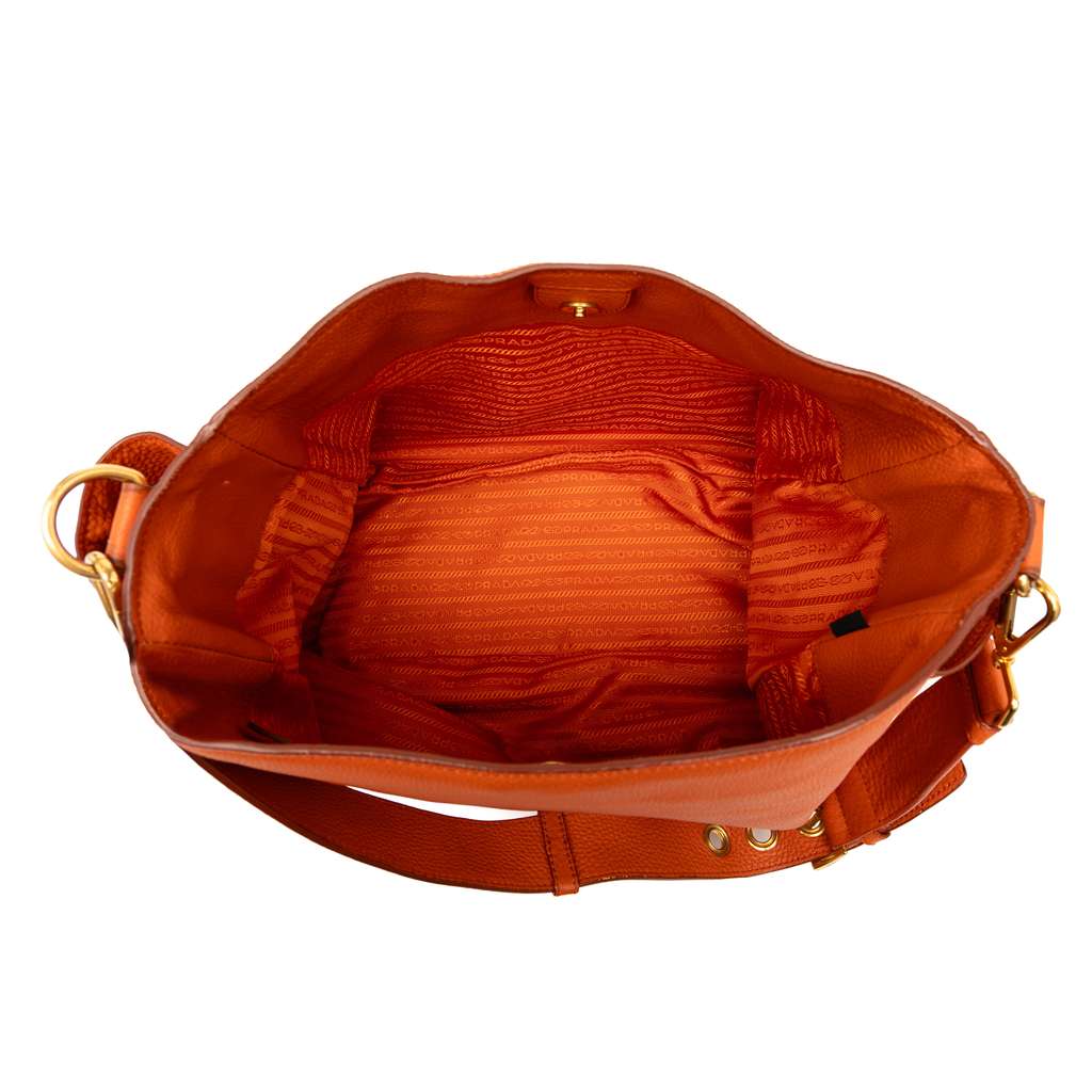 Prada Vitello Daino Side Pocket Shoulder Bag - 4