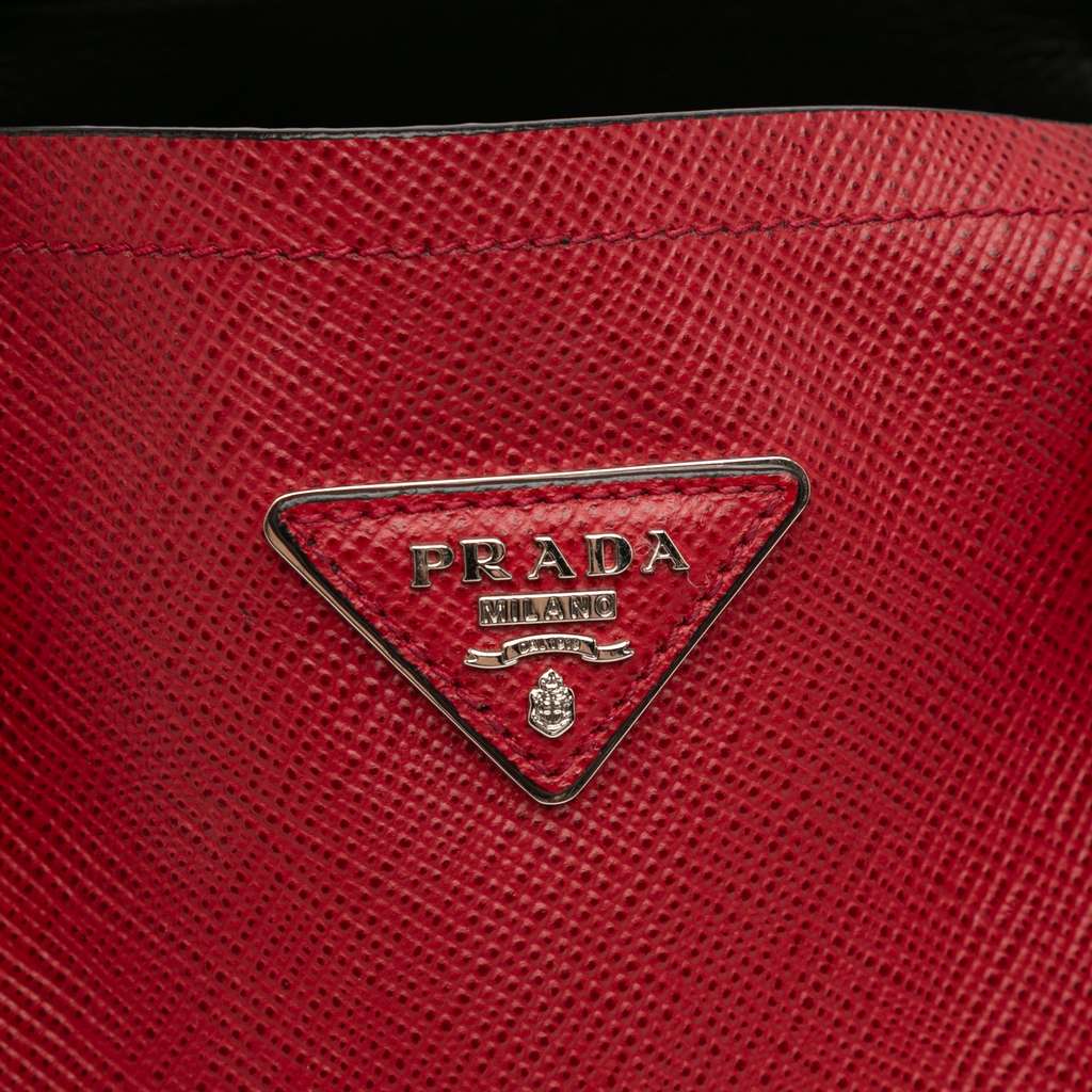 Prada Small Saffiano Cuir Double Handle Satchel - Detail 1