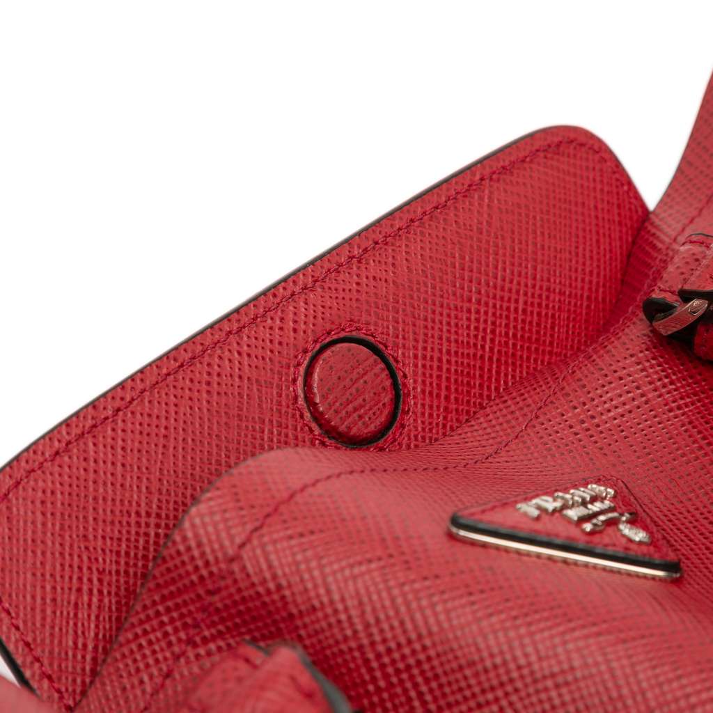 Prada Small Saffiano Cuir Double Handle Satchel - Detail 2