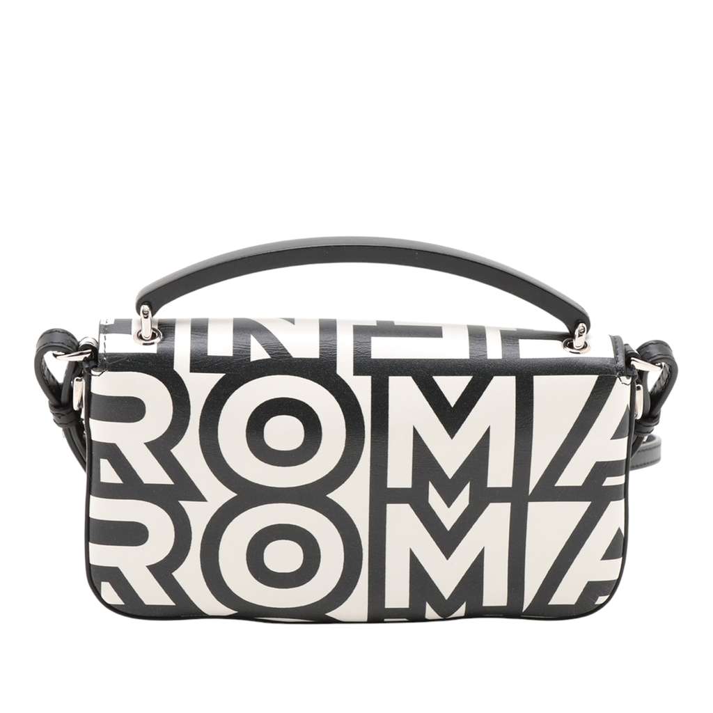 Fendi Marc Jacobs Nappa Vitello King Logo Print Baguette Phone Pouch Satchel - Back view