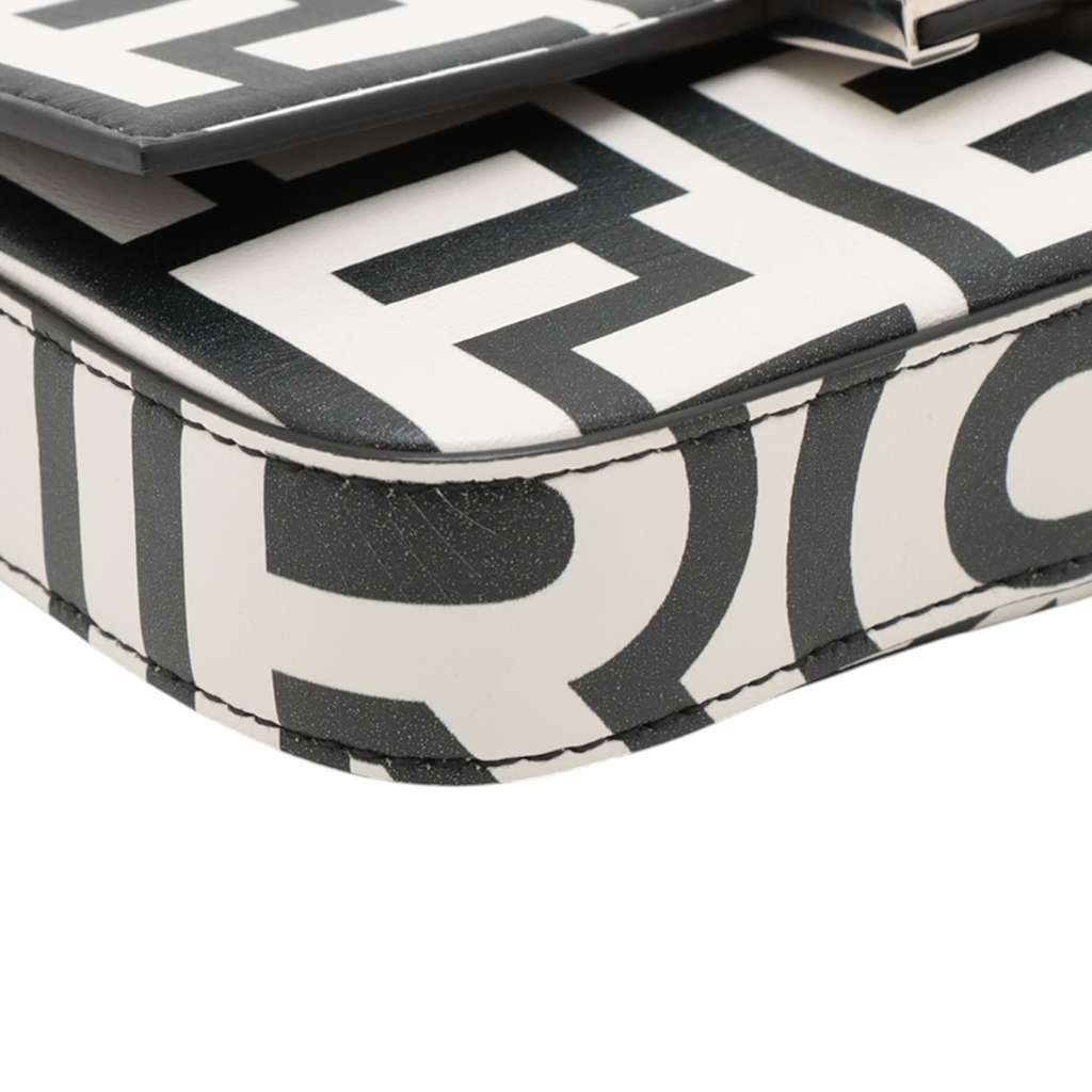 Fendi Marc Jacobs Nappa Vitello King Logo Print Baguette Phone Pouch Satchel - Detail 1