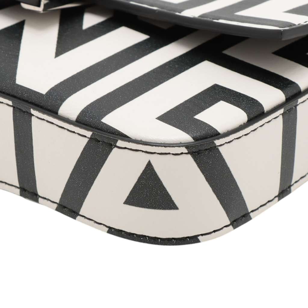 Fendi Marc Jacobs Nappa Vitello King Logo Print Baguette Phone Pouch Satchel - Detail 2