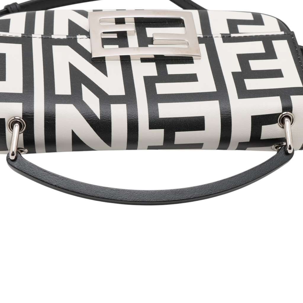 Fendi Marc Jacobs Nappa Vitello King Logo Print Baguette Phone Pouch Satchel - Image 11