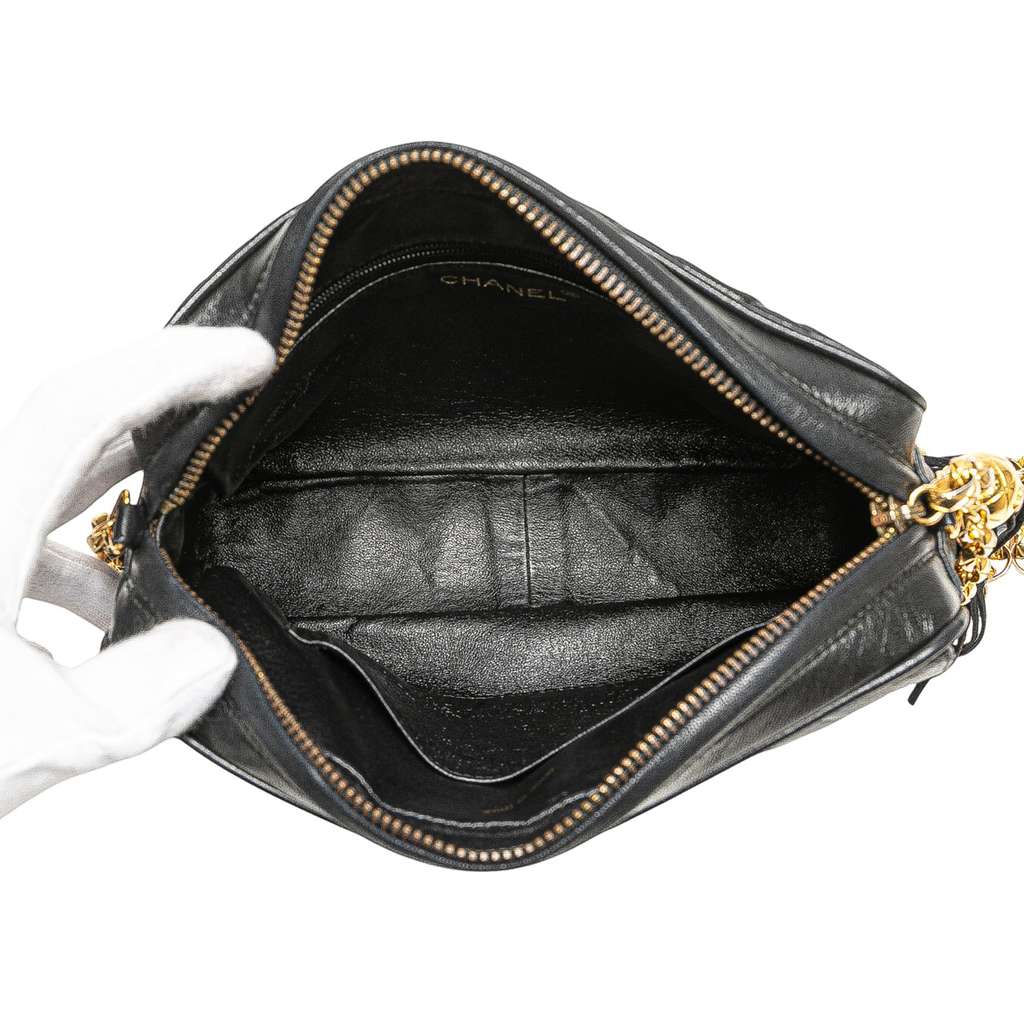 Chanel CC Quilted Lambskin Tassel Camera Bag - 4