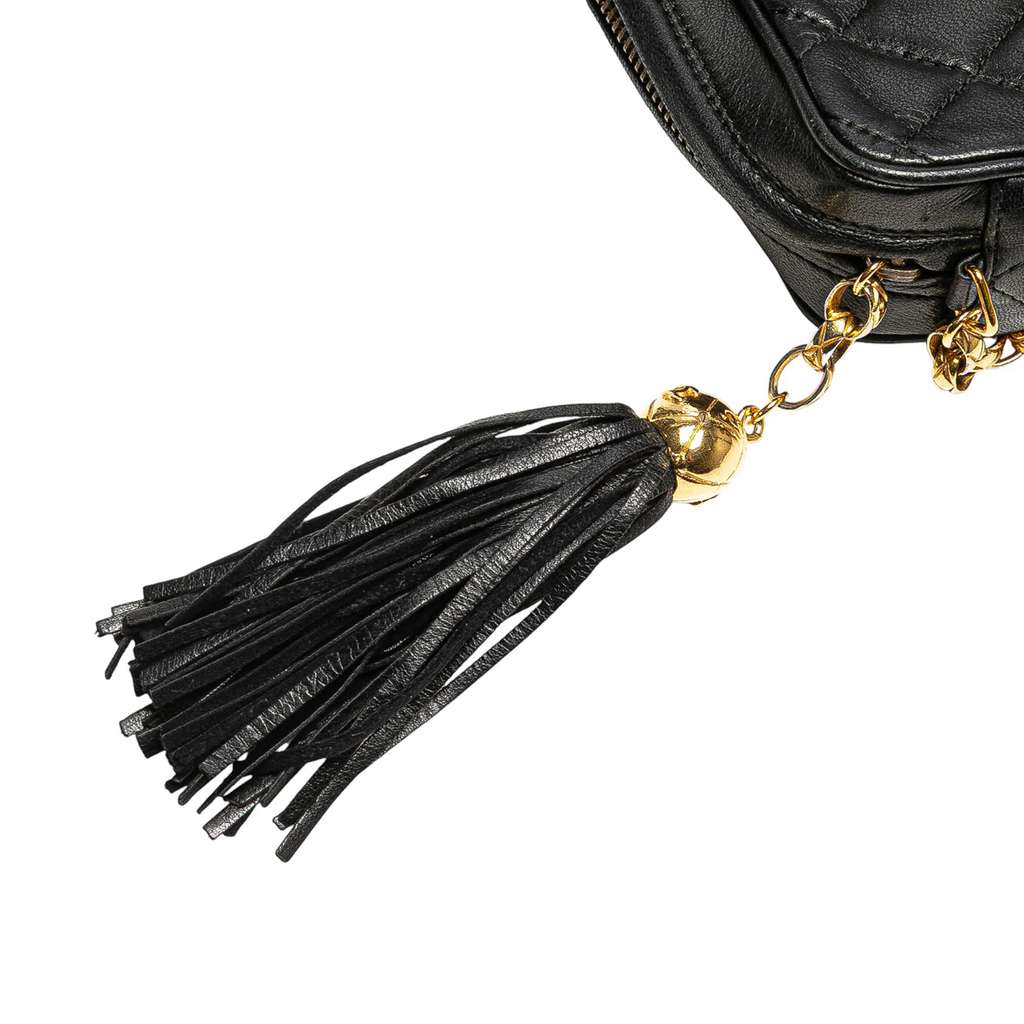 Chanel CC Quilted Lambskin Tassel Camera Bag - Image 10