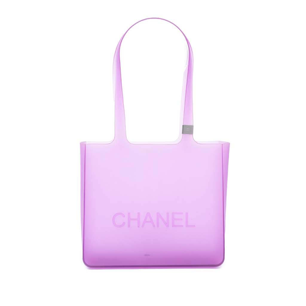 Chanel Small Rubber Logo Jelly Tote
