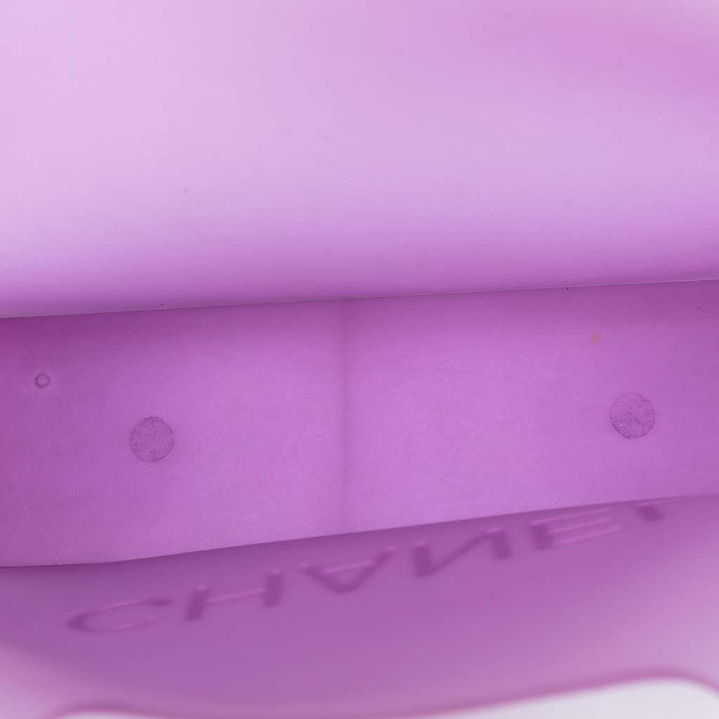 Chanel Small Rubber Logo Jelly Tote - 4