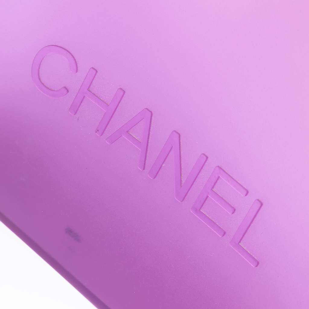 Chanel Small Rubber Logo Jelly Tote - Side view