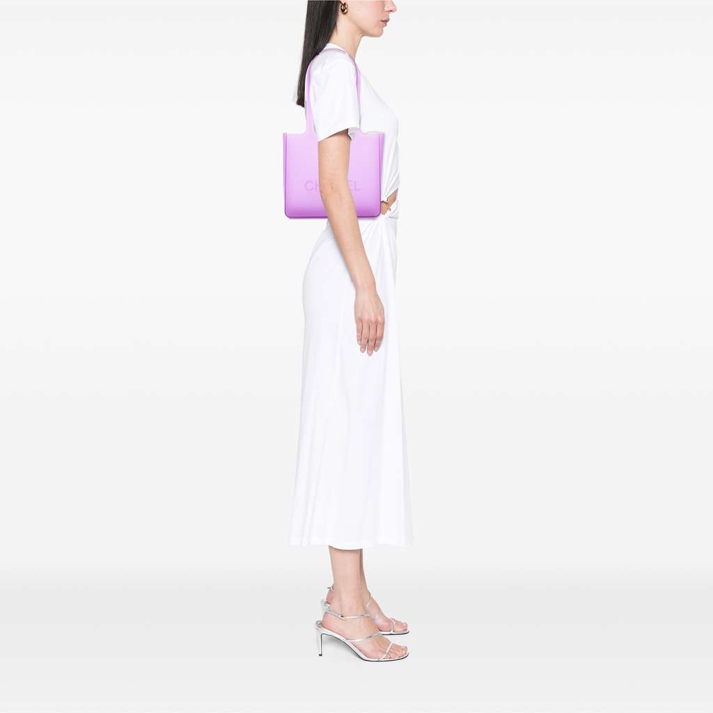 Chanel Small Rubber Logo Jelly Tote - Detail 2