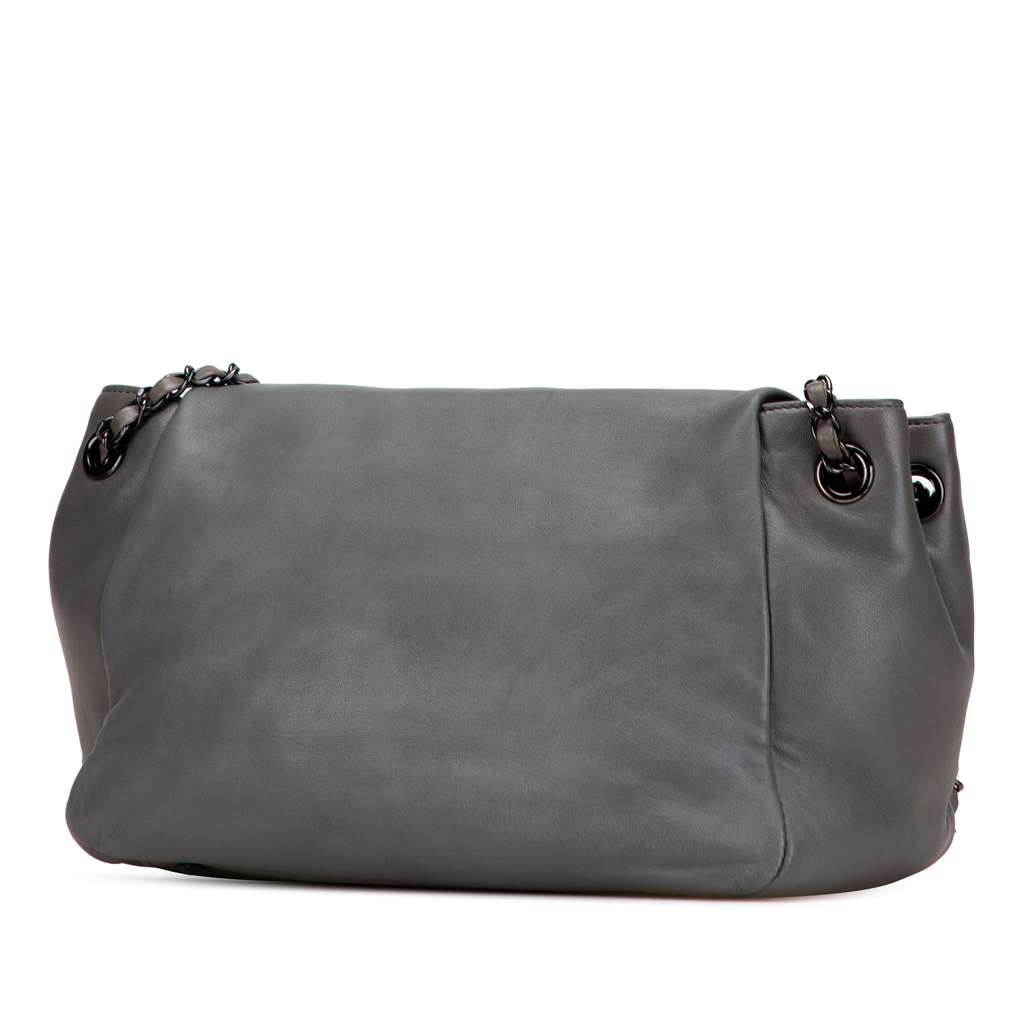 Chanel Lambskin Studded CC Accordion Flap - Back view